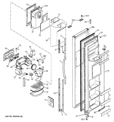 FREEZER DOOR