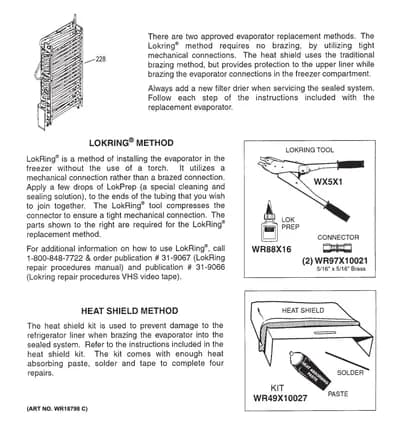 EVAPORATOR INSTRUCTIONS
