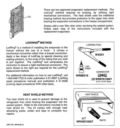 EVAPORATOR INSTRUCTIONS