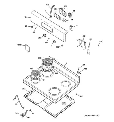 CONTROL PANEL & COOKTOP