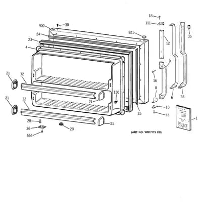 FREEZER DOOR