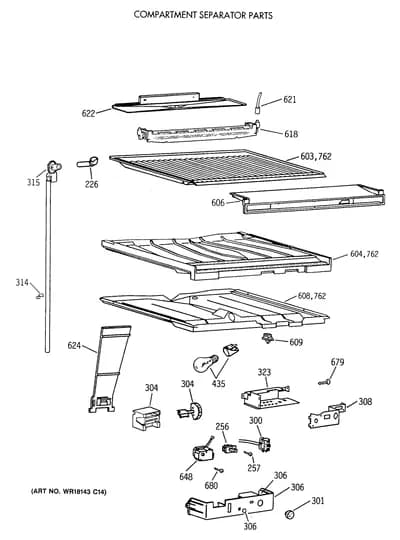 COMPARTMENT SEPARATOR PARTS