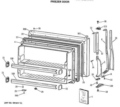 FREEZER DOOR
