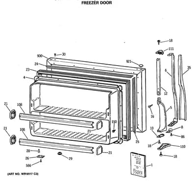 FREEZER DOOR