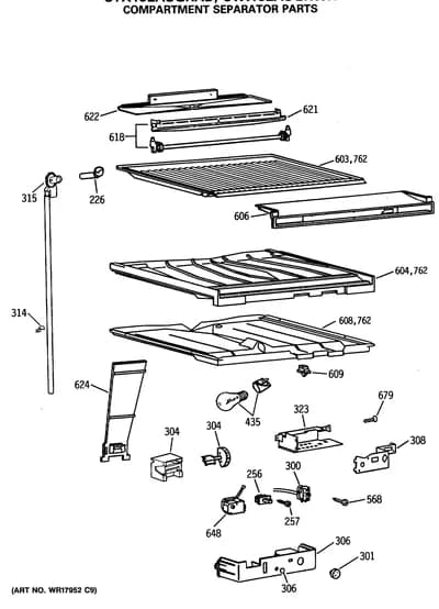 COMPARTMENT SEPARATOR PARTS