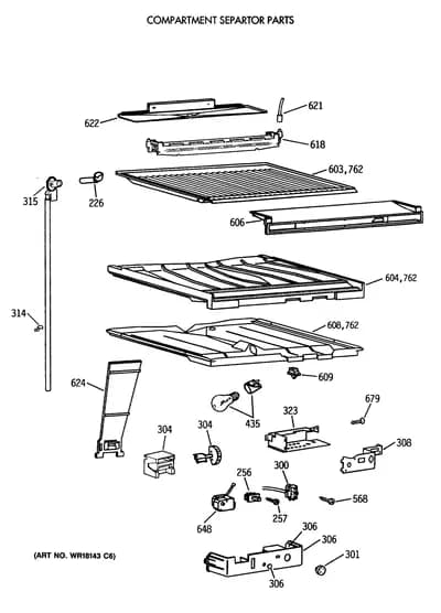 COMPARTMENT SEPARTOR PARTS