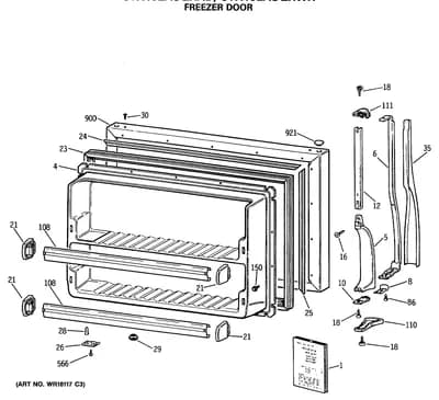 FREEZER DOOR