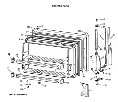 FREEZER DOOR