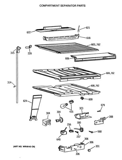 COMPARTMENT SEPARATOR PARTS