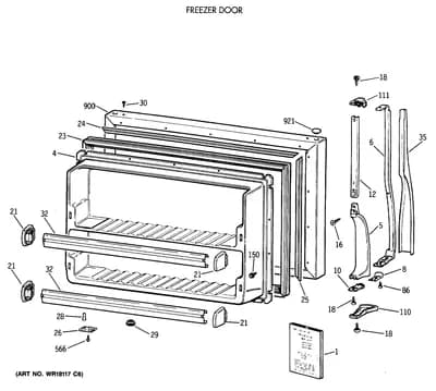 FREEZER DOOR