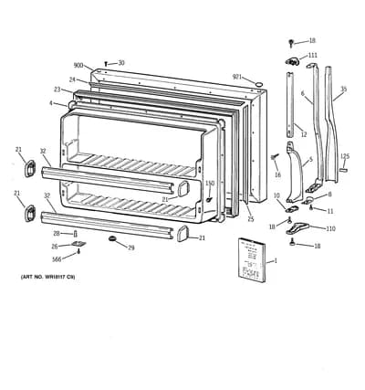 FREEZER DOOR