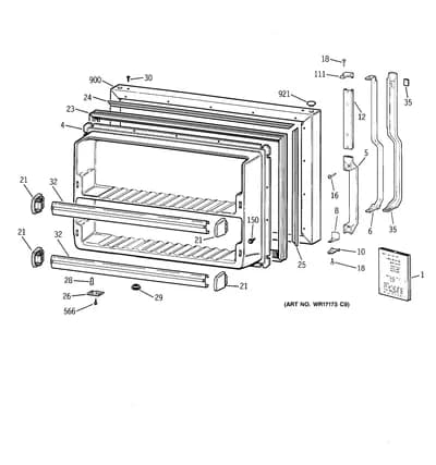 FREEZER DOOR