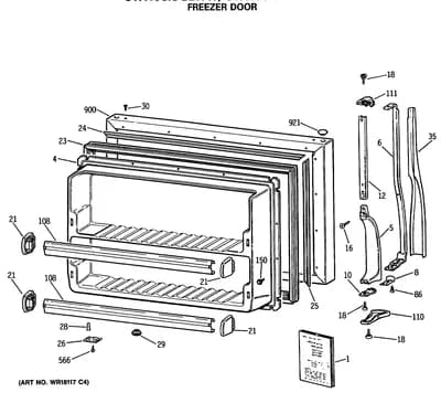 FREEZER DOOR