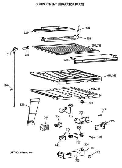 COMPARTMENT SEPARATOR PARTS