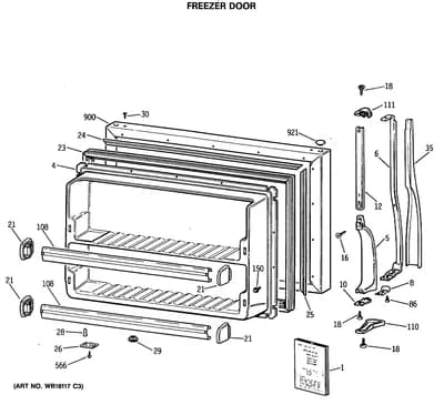 FREEZER DOOR