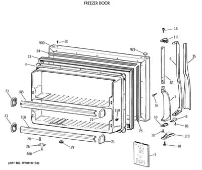 FREEZER DOOR
