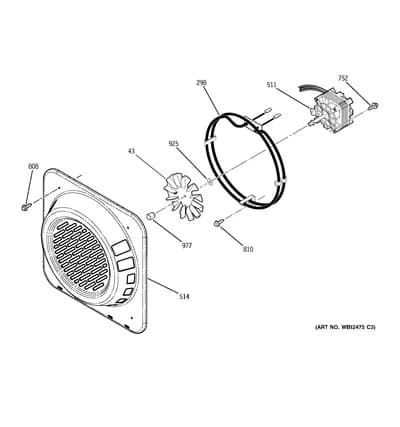 LOWER OVEN CONVECTION FAN