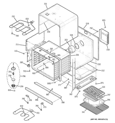 LOWER OVEN BODY