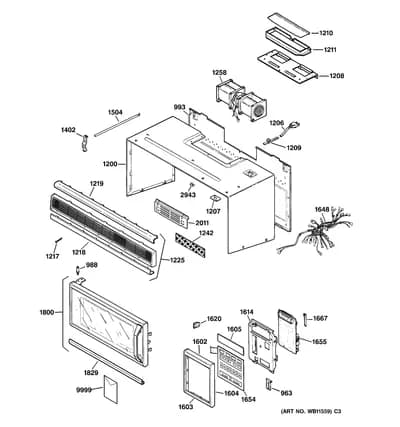 CONTROL PANEL, DOOR & CASE