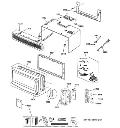 CONTROL PANEL, DOOR, GRILLE & CASE