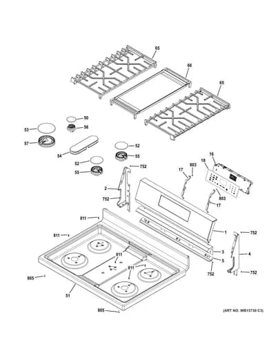 CONTROL PANEL & COOKTOP