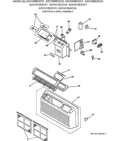 CONTROLS & GRILL ASSEMBLY