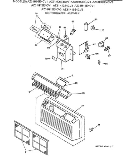 CONTROLS & GRILL ASSEMBLY