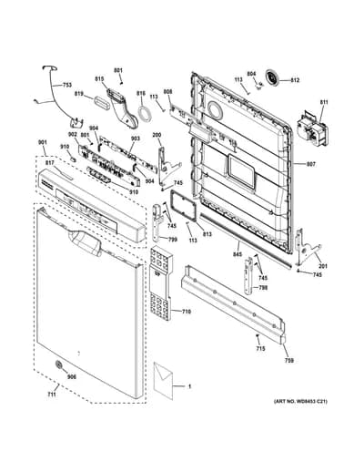 ESCUTCHEON & DOOR ASSEMBLY