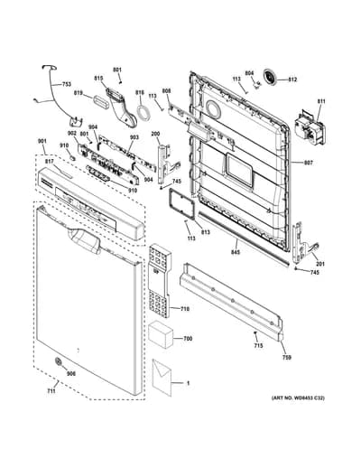 ESCUTCHEON & DOOR ASSEMBLY