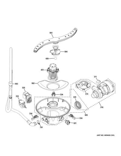 MOTOR, SUMP & FILTER ASSEMBLY