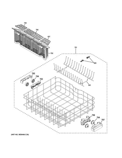 LOWER RACK ASSEMBLY