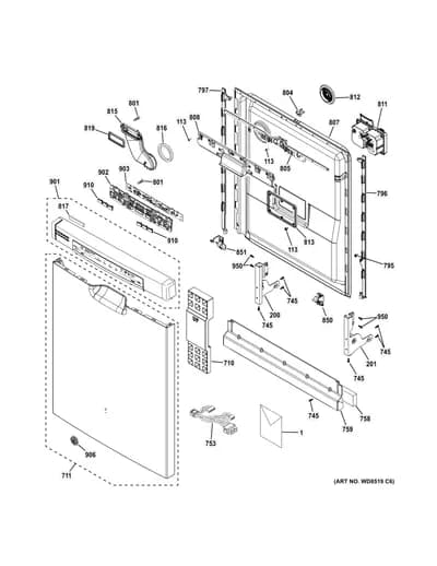 ESCUTCHEON & DOOR ASSEMBLY