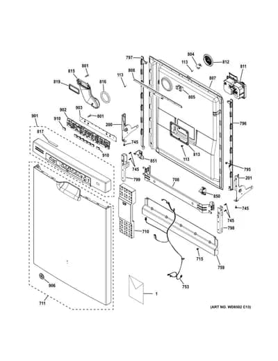 ESCUTCHEON & DOOR ASSEMBLY