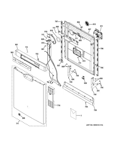ESCUTCHEON & DOOR ASSEMBLY