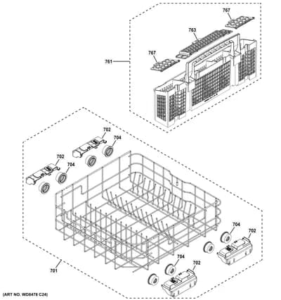 LOWER RACK ASSEMBLY