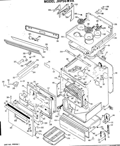 OVEN DOOR PARTS - UPPER