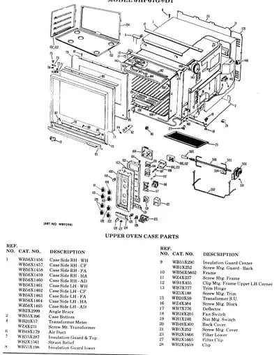 UPPER OVEN CASE PARTS