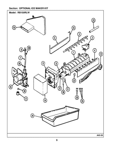 OPTIONAL ICE MAKER KIT