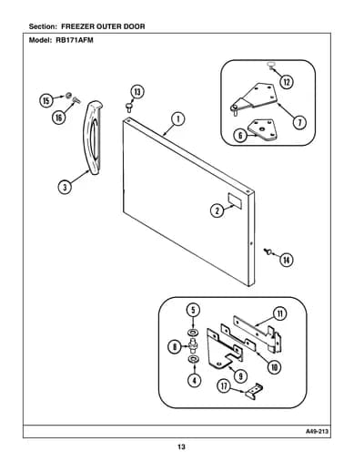 FREEZER OUTER DOOR