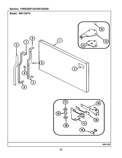 FREEZER OUTER DOOR