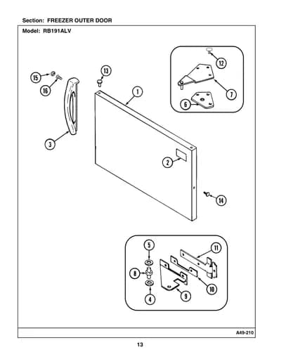 FREEZER OUTER DOOR