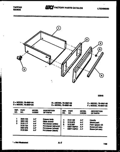 DRAWER PARTS
