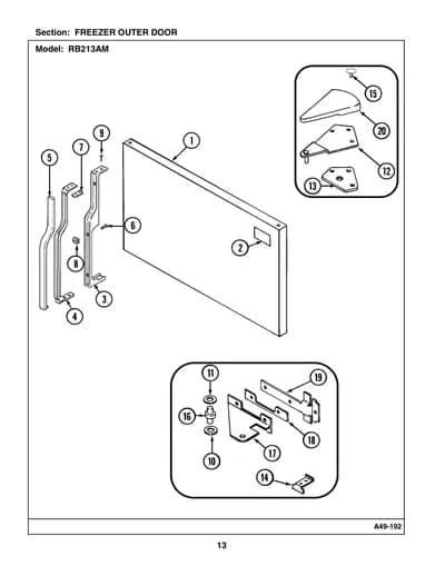 FREEZER OUTER DOOR