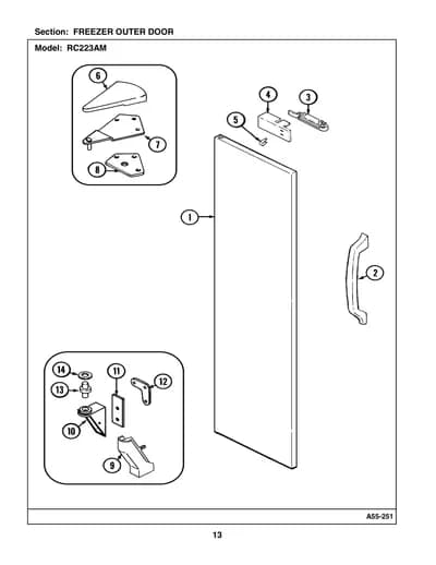FREEZER OUTER DOOR