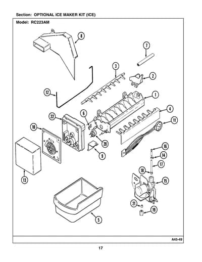 OPTIONAL ICE MAKER KIT (ICE)