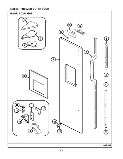 FREEZER OUTER DOOR