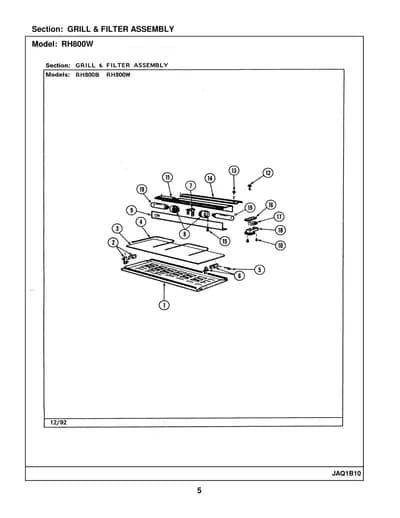 GRILL & FILTER ASSEMBLY