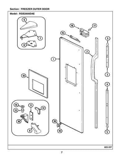 FREEZER OUTER DOOR