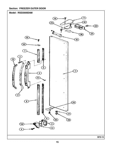 FREEZER OUTER DOOR