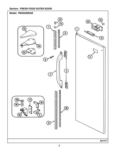 FRESH FOOD OUTER DOOR